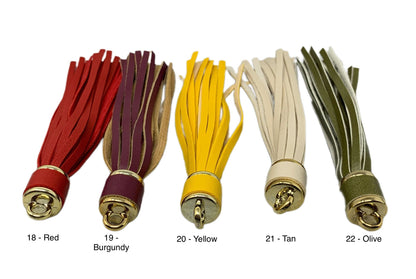 So Many Colors! 100mm Leather Like Tassel for DYI, Key Chains, Purse and Handbags or Clothing