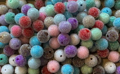 10 Pieces Aurora Borealis Acrylic Bubble Bead Mix for Beadable Pen Stylus Keychain Bracelet and more for Your DIY Creations
