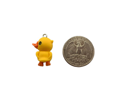22mm Yellow Resin Cartoon Duck Pendant DYI Phone Cases Scrapbook Hair Accessory Bracelet Decorative Cruising Ducks Flat Back Flatback