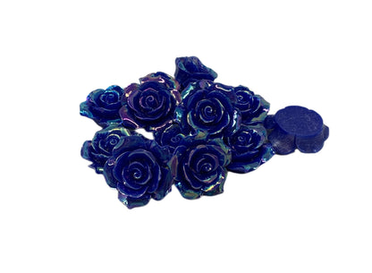 New Price! 34mm AB Coating Resin Rose Flower Cabochon Flat Back Perfect for DYI Phone Cases Water Bottles Scrapbook Hair Accessory