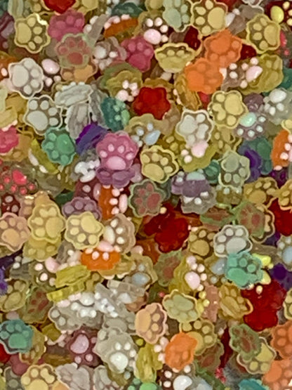 New Price! 8.5mm GLOW Cat Paws Nail Charm Mixed Kawaii Cabochon DYI Phone Cases Scrapbook Hair Accessories Count the Toe Beans