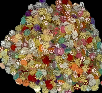 New Price! 8.5mm GLOW Cat Paws Nail Charm Mixed Kawaii Cabochon DYI Phone Cases Scrapbook Hair Accessories Count the Toe Beans