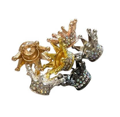 6 Different Colors of High Quality Metal and Rhinestone Crown Spacer Beads for Beadable Pen, Keychain and more for DIY Creations