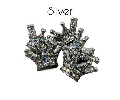 6 Different Colors of High Quality Metal and Rhinestone Crown Spacer Beads for Beadable Pen, Keychain and more for DIY Creations