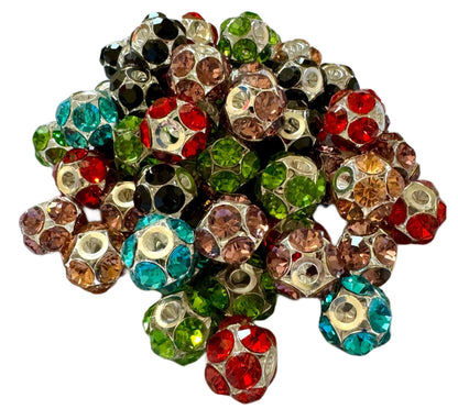 Metal and Glass Rhinestone Water Stone Bead for Beadable Pen Stylus Keychain Bracelet and more for Your DIY Creations