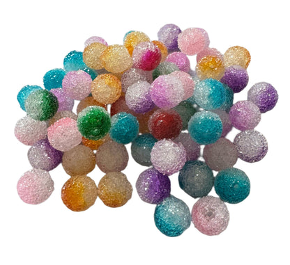 10 pieces 16mm Ombré Sugar Bead Mix for Beadable Pen Stylus Keychain Bracelet and more for Your DIY Creations
