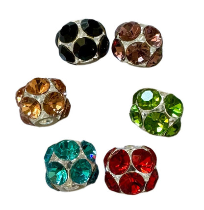Metal and Glass Rhinestone Water Stone Bead for Beadable Pen Stylus Keychain Bracelet and more for Your DIY Creations