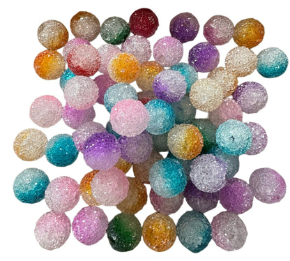 10 pieces 16mm Ombré Sugar Bead Mix for Beadable Pen Stylus Keychain Bracelet and more for Your DIY Creations
