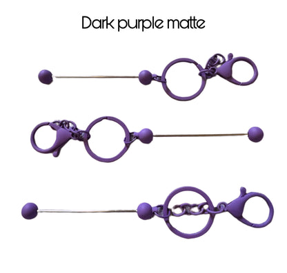 Now Even More Colors! Metal Keychain Blank with Beadable Rod for Your DIY Creations With Beads Focals Rhinestones Spacers Sold Separately