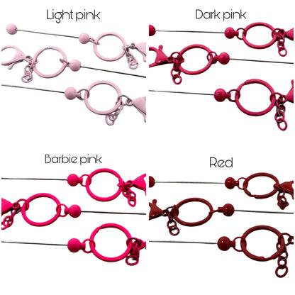 Now Even More Colors! Metal Keychain Blank with Beadable Rod for Your DIY Creations With Beads Focals Rhinestones Spacers Sold Separately