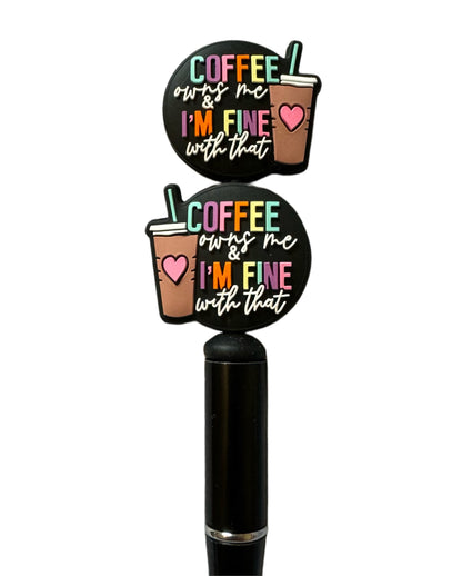 Coffee Own’s Me and I’m Fine With That Silicone Focal Bead for Beadable Pens, Stylus, Pencils, Keychains and More