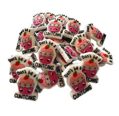 ADULT CONTENT! Don’t Be a Cun! Cake Silicone Focal Bead for Beadable Pens, Stylus, Pencils, Keychains and More