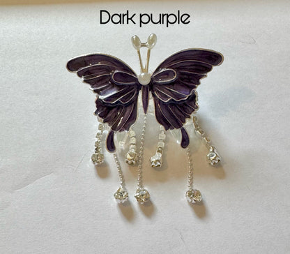 Ultra Premium Large Butterfly Metal and Enamel Beads with Metal Rhinestone Dangles for Beadable Pen Stylus Keychain and more!