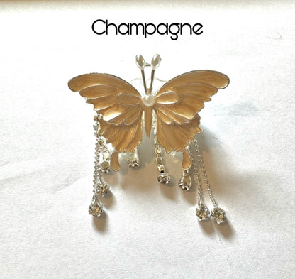 Ultra Premium Large Butterfly Metal and Enamel Beads with Metal Rhinestone Dangles for Beadable Pen Stylus Keychain and more!