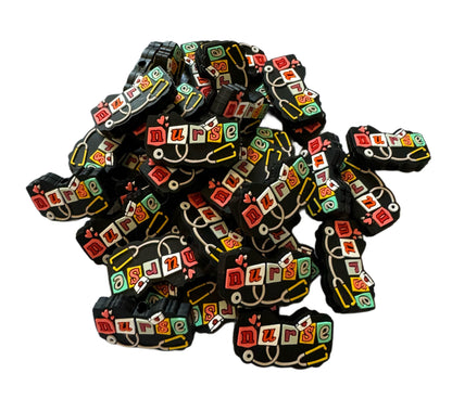 Colourful Nurse Silicone Focal Bead with Stethoscope and Hearts for Beadable Pens, Stylus, Pencils, Keychains and More.