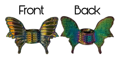 10 Pieces Large Golden Galaxy Aurora Borealis Metal Butterfly Wings Spacer Beads for Beadable Pen Keychain and More of Your DIY Creations.