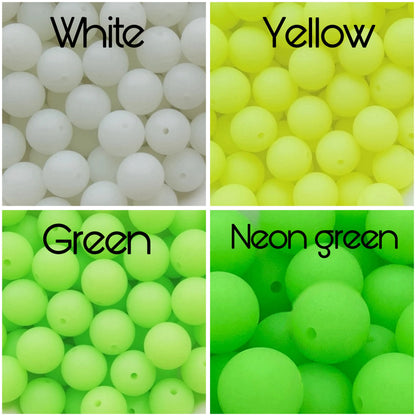 Luminous 15mm Silicone Round Beads with Wholesale Prices. For Your Glow DIY Creations with Beadable Pens, Keychains, Bracelets & more!
