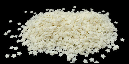 5, 10 or 20 gm GLOW White Stars Polymer Clay Confetti Sprinkles for Beadable Snow Globe Pens, Nail Art, Slime, Decoden and More!