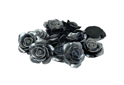 New Price! 32mm Pearl Coating Yellow Resin Rose Flower Cabochon Flat Back Perfect DYI Phone Cases Water Bottles Scrapbook Hair Accessory