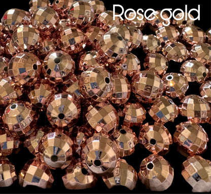 10 or 25 Pieces Shiny Metallic Disco Ball Acrylic Bead for Beadable Pen Stylus Keychain Bracelet for Your DIY Creations