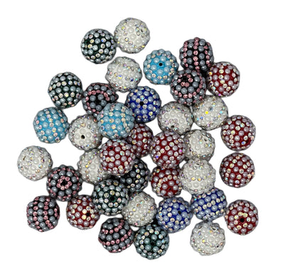 Fancy 16mm Small Pearl and Rhinestone Bead Mix for Beadable Pen Stylus Keychain Bracelet and more for Your DIY Creations