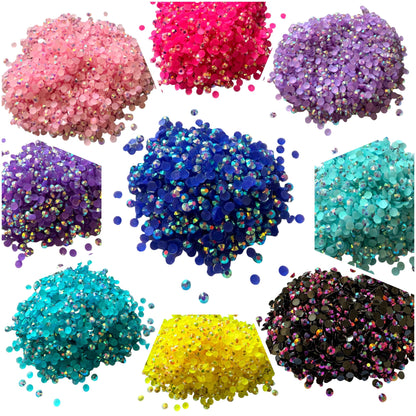 1,000 Pieces 4mm SS16 Jelly Resin Rhinestones Non-Hotfix Flatback. So Many AB Colors Available for Your DYI Projects, Nail Art and More!