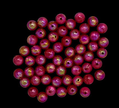16mm Acrylic Galaxy Beads with Lightly Glittered Centres for Beadable Pen Stylus Keychain Bracelet and more for Your DIY Creations