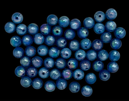16mm Acrylic Galaxy Beads with Lightly Glittered Centres for Beadable Pen Stylus Keychain Bracelet and more for Your DIY Creations