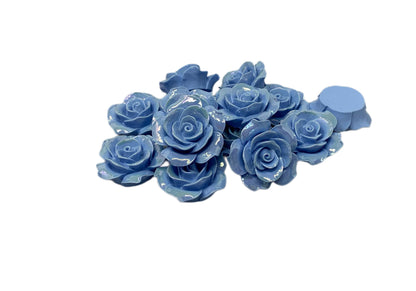 New Price! 34mm AB Coating Resin Rose Flower Cabochon Flat Back Perfect for DYI Phone Cases Water Bottles Scrapbook Hair Accessory