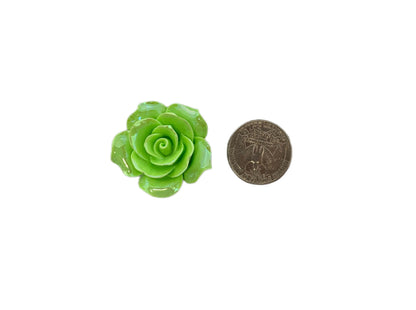 New Price! 34mm AB Coating Resin Rose Flower Cabochon Flat Back Perfect for DYI Phone Cases Water Bottles Scrapbook Hair Accessory