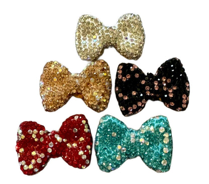 Gorgeous 21mm Pave Rhinestone and Clay Bow Beads for Beadable Pen Stylus Keychain Bracelet Earrings and More