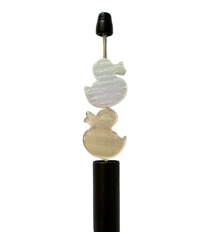 22mm Shiny Resin Duck Bead with Kissable Lips for Beadable Pen Stylus Keychain Bracelet and More! Rubber Duckie Style Cruising Ducks