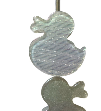 22mm Shiny Resin Duck Bead with Kissable Lips for Beadable Pen Stylus Keychain Bracelet and More! Rubber Duckie Style Cruising Ducks