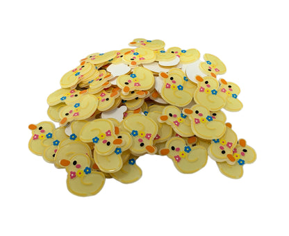 28mm Acrylic Duck with Flower Lei Rubber Duckie Style Cabochon Flat Back DYI Phone Cases Scrapbook Hair Accessory Decorative Cruising Ducks