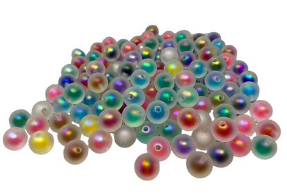 Double Layer Frosted Outside Round Acrylic Bead Mix for Beadable Pen Stylus Keychain Bracelet and more for Your DIY Creations