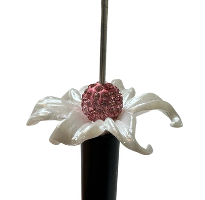 Large Curled Petals Flower Acrylic Beads for Beadable Pen Stylus Keychain Bracelet for Your DIY Creations