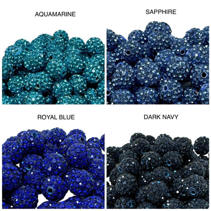 Gorgeous 10mm Pave Rhinestone and Clay Beads for Beadable Pen Stylus Keychain Bracelet Earrings and More. So Many Colors Plus Leopard Print