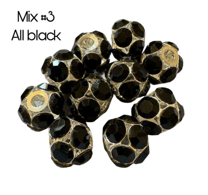Metal and Glass Rhinestone Water Stone Bead for Beadable Pen Stylus Keychain Bracelet and more for Your DIY Creations