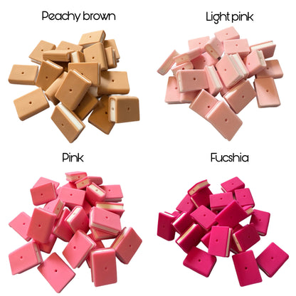 Stackable 3D Books with Vertical and Horizontal holes. Silicone Focal Bead for Beadable Pens, Stylus, Pencils, Keychains and More!