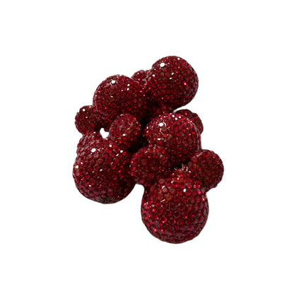 23mm Pave Rhinestone and Clay Mouse Head Beads for Beadable Pen Stylus Keychain Bracelet Earrings and More
