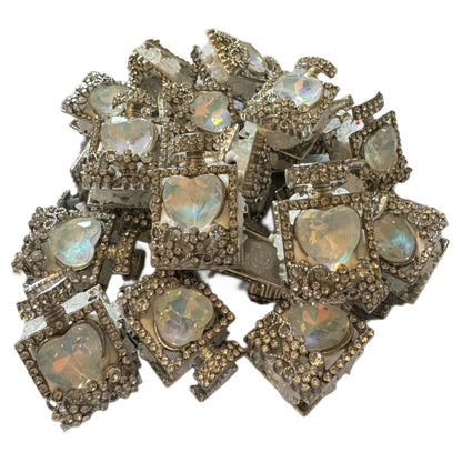 Premium Large Perfume Bottle Beads Made with Metal and Glass Rhinestones for Beadable Pen Stylus Keychain and more!