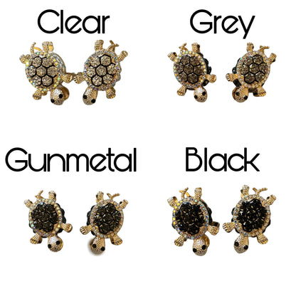 Ultra Premium Two Sided Metal Turtle Rhinestone Beads for Beadable Pens, Stylus, Keychains, and more!