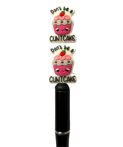 ADULT CONTENT! Don’t Be a Cun! Cake Silicone Focal Bead for Beadable Pens, Stylus, Pencils, Keychains and More