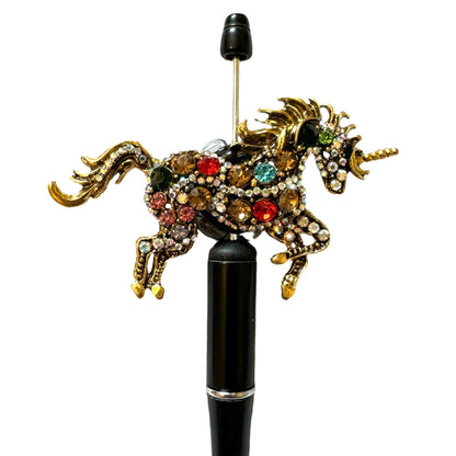 Ultra Premium Metal Unicorn Rhinestone Beads for Beadable Pens, Stylus, Keychains, and more!