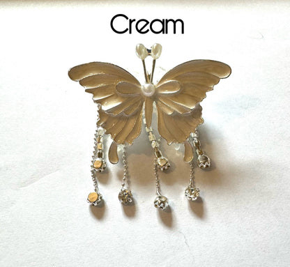 Ultra Premium Large Butterfly Metal and Enamel Beads with Metal Rhinestone Dangles for Beadable Pen Stylus Keychain and more!