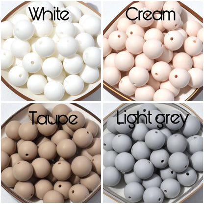 15mm Silicone Round Beads with Wholesale Prices. Perfect for Your DIY Creations with Beadable Pens, Keychains, Lanyards, Bracelets & more!