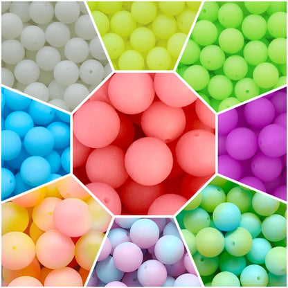 Luminous 15mm Silicone Round Beads with Wholesale Prices. For Your Glow DIY Creations with Beadable Pens, Keychains, Bracelets & more!