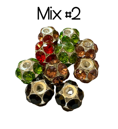 Metal and Glass Rhinestone Water Stone Bead for Beadable Pen Stylus Keychain Bracelet and more for Your DIY Creations