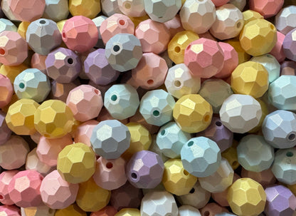 Pastel Matte Finish Acrylic Disco Ball Beads Mix for Beadable Pen, Keychain, Bracelet and more for Your DIY Creations.