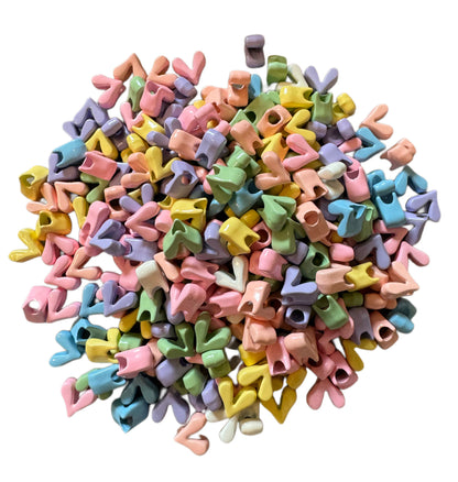 Tiny 7mm Pastel Metal Heart Spacer Beads for Beadable Pen, Stylus, Keychain, and More!